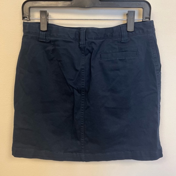 Lands End Mini Skort Blue Button Zipper Cotton Blend Solid with Pockets Girls 16 - Picture 6 of 12